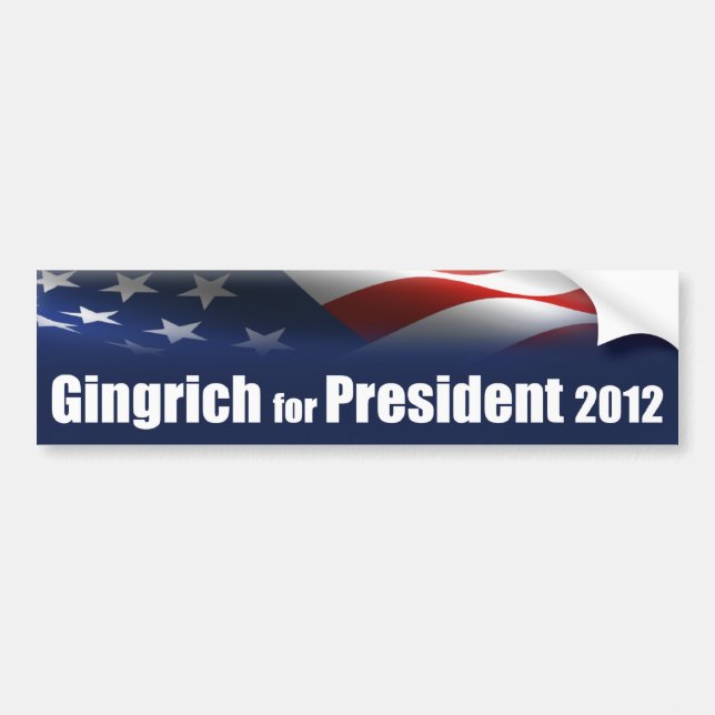 Autocollant De Voiture Newt Gingrich pour le président (Devant)