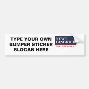 Autocollant De Voiture Newt Gingrich pour le président (2)