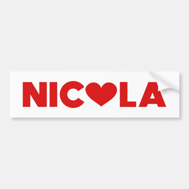 Autocollant De Voiture Nicola Love (Devant)