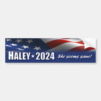 Autocollant De Voiture Nikki Haley 2024 - Elle semble saine