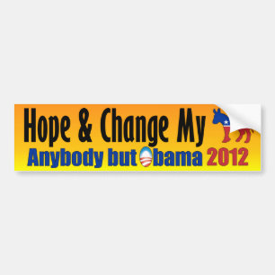 Autocollant De Voiture N'importe qui mais Obama 2012 - anti Obama