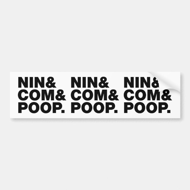 AUTOCOLLANT DE VOITURE NIN & COM & POOP. (Devant)