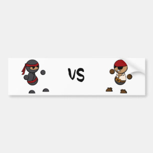 Autocollant De Voiture Ninja contre le pirate
