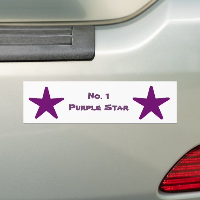Autocollant De Voiture No 1 Étoile violette profonde (En voiture)
