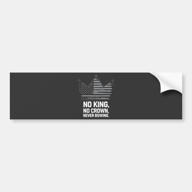 Autocollant De Voiture No Kings In America Save Democracy I dissident Ant (Devant)