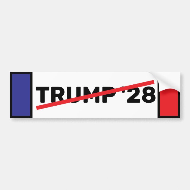 Autocollant De Voiture No TRUMP 28 (Devant)