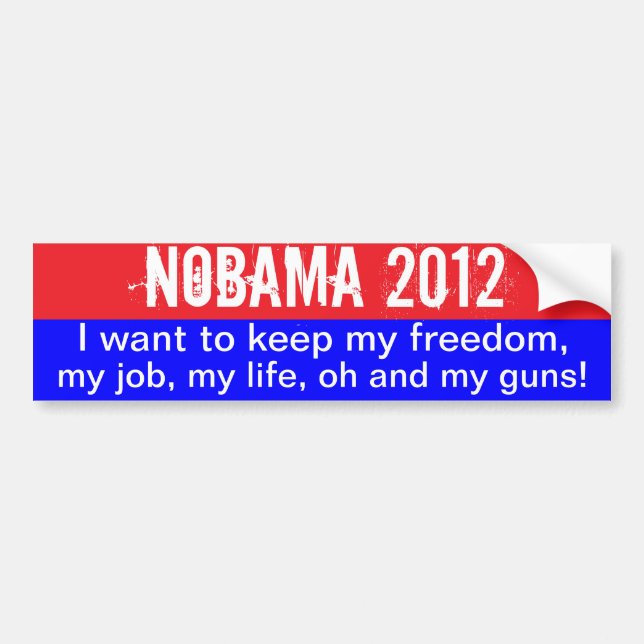 Autocollant De Voiture Nobama 2012 - gardez la liberté (Devant)