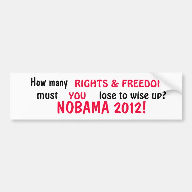 Autocollant De Voiture NOBAMA - Droites (Devant)