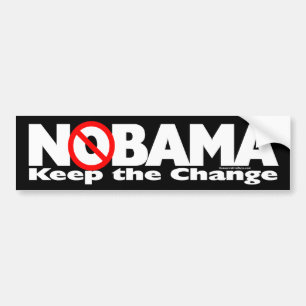 Autocollant De Voiture NoBama : Gardez le changement