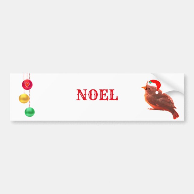 Autocollant De Voiture Noel Bird (Devant)