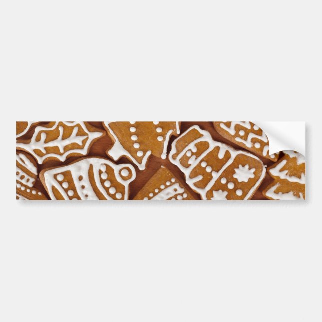 Autocollant De Voiture Noël Gingerbread Cookies de vacances (Devant)