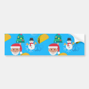 Autocollant De Voiture noël taco emoji
