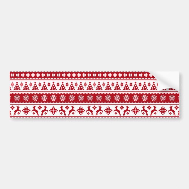 Autocollant De Voiture Noël Vacances Nordic Motif Cosy (Devant)