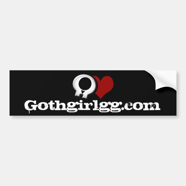 Autocollant De Voiture noir de bumpersticker de Gothgirlgg.com (Devant)