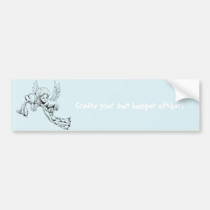 Autocollant De Voiture Noir et blanc Cute Angel