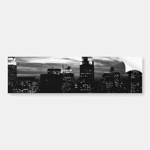 Autocollant De Voiture Noir et blanc New York City Midtown