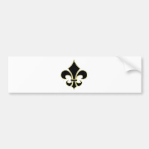 Autocollant De Voiture Noir et Gold Fleur De Lis de Geaux