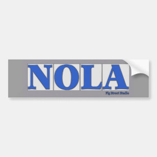 Autocollant De Voiture NOLA, Carreaux de rue aux lettres bleues