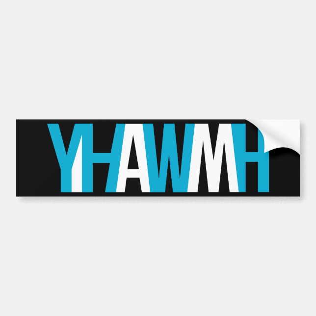 Autocollant De Voiture Nom de Dieu - YHWH "JE SUIS " (Devant)