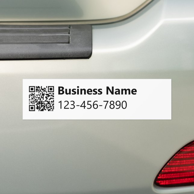 Autocollant De Voiture Nom de l'entreprise Numéro de téléphone QR Code no (En voiture)