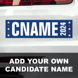 Autocollant De Voiture Nom du candidat année campagne électorale politiqu