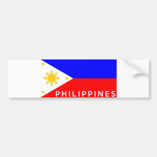 Autocollant De Voiture Nom du pays du pavillon des Philippines