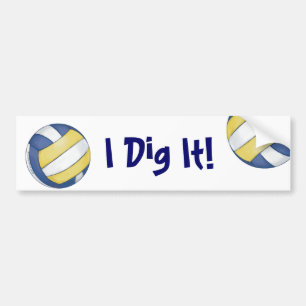 Autocollant De Voiture Nom et numéro de l'équipe de volleyball