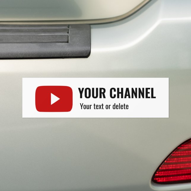 Autocollant De Voiture Nom personnalisé de canal Youtube personnalisé (En voiture)