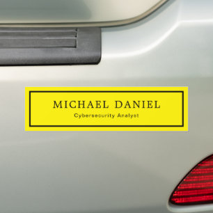 Autocollant De Voiture Nom personnalisé et titre de fonction personnalisé