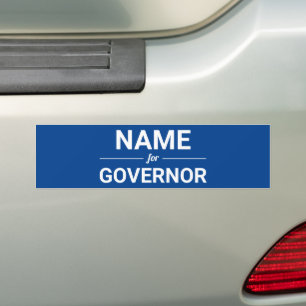 Autocollant De Voiture Nom personnalisé pour l'élection du gouverneur ble