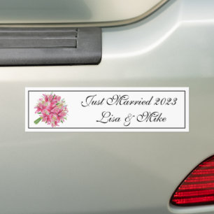 Autocollant De Voiture Nom Personnalisé Sticker Bumper Marié