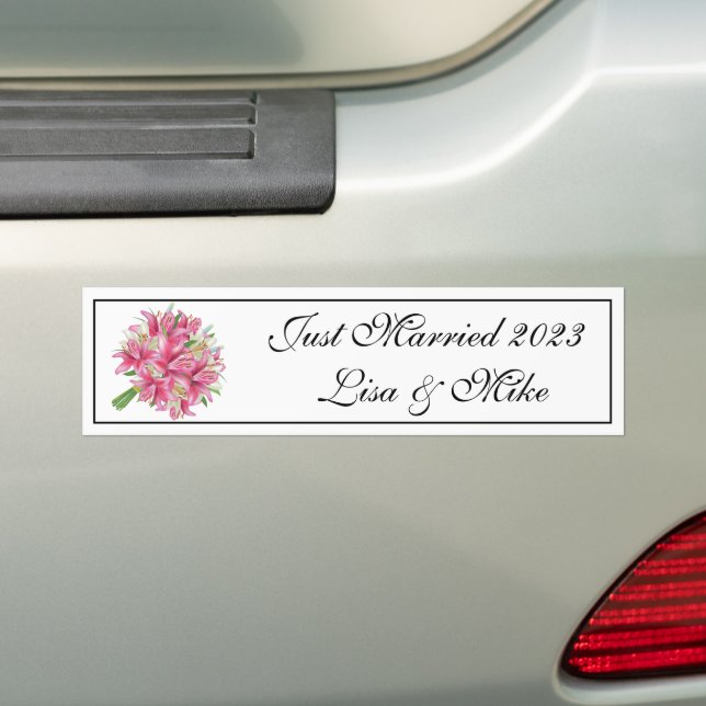 Autocollant De Voiture Nom Personnalisé Sticker Bumper Marié (En voiture)