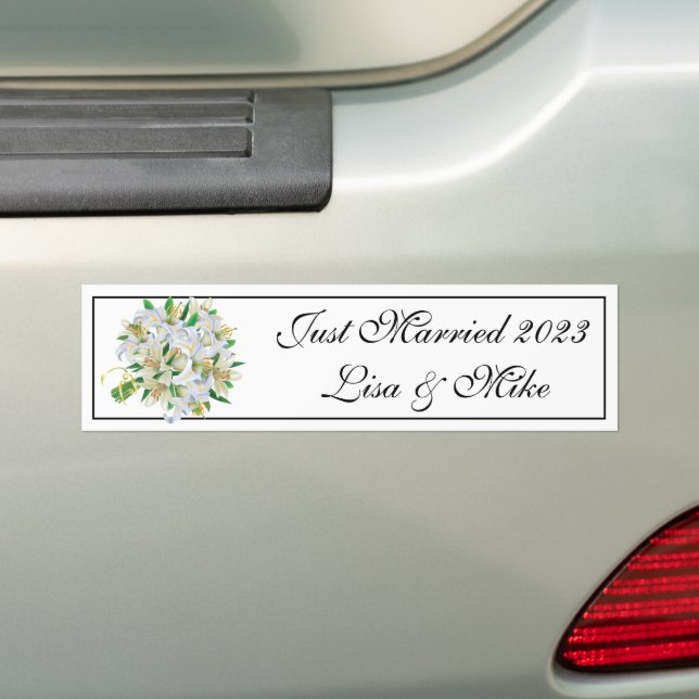 Autocollant De Voiture Nom Personnalisé Sticker Bumper Marié (En voiture)
