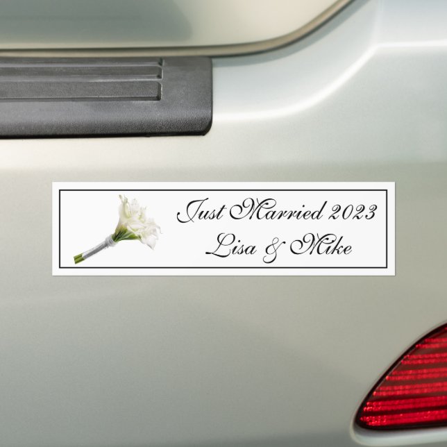 Autocollant De Voiture Nom Personnalisé Sticker Bumper Marié (En voiture)