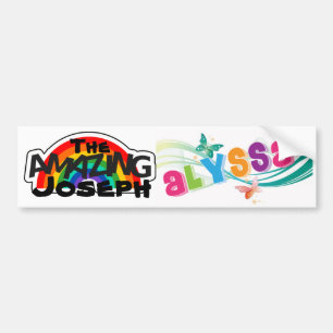 Autocollant De Voiture Nommez le signe d'autobus scolaire de Joseph et