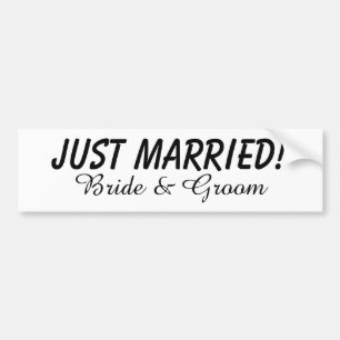 Autocollant De Voiture Noms des Mariages de mariées et de mariées