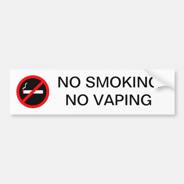 AUTOCOLLANT DE VOITURE NON-FUMEURS AUCUN SIGNE DE VAPING (Devant)