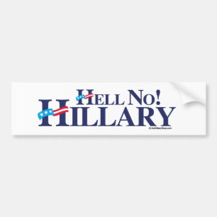 Autocollant De Voiture Non Hillary - - Anti-Hillary - .png