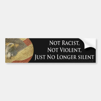 Autocollant De Voiture Non raciste, non violent, juste plus silencieux