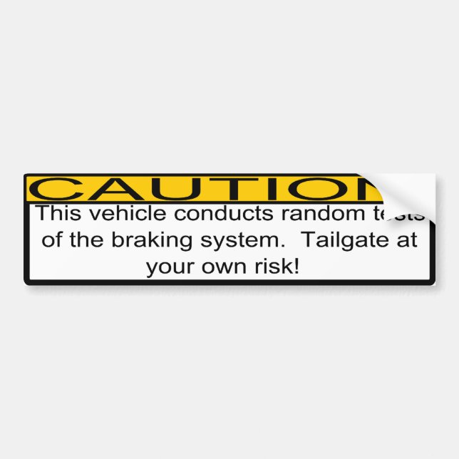 Autocollant De Voiture Non-respect des distances de sécurité (Devant)