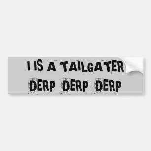 Autocollant De Voiture Non-respect des distances de sécurité Derp Derp