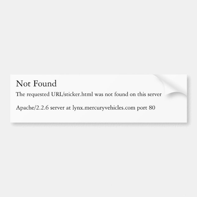 Autocollant De Voiture Non trouvé, l'URL/sticker.html demandé était n… (Devant)