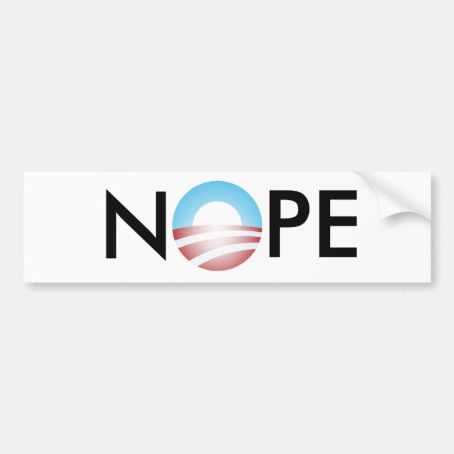 Autocollant De Voiture NOPE anti Obama (Devant)