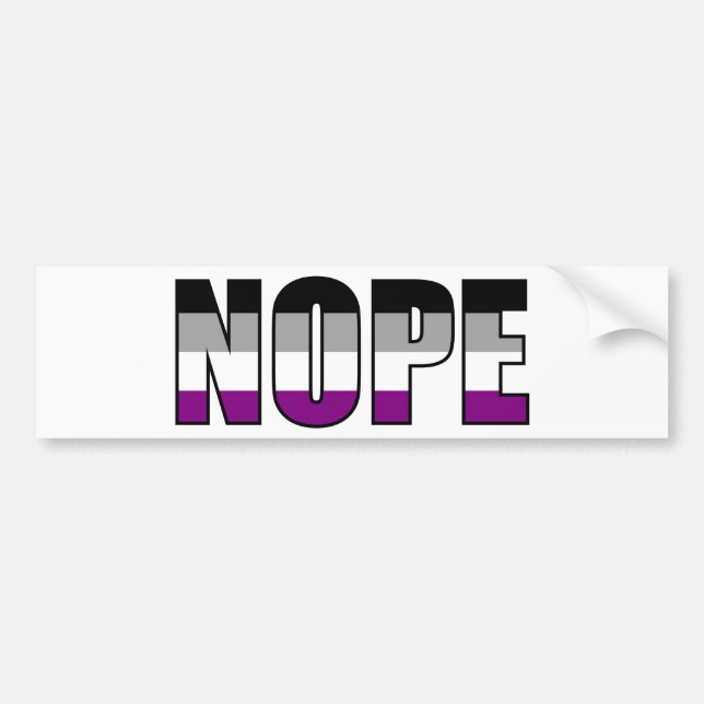 Autocollant De Voiture Nope Asexuel Pride drapeau Ace Pride (Devant)