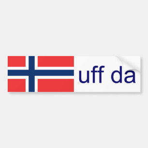 Autocollant De Voiture Norvégien drôle d'Uff DA Norvège