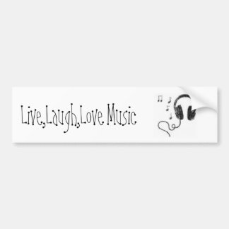 Autocollant De Voiture note de musique, vivante, rire, musique d'amour