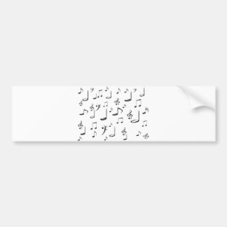 AUTOCOLLANT DE VOITURE NOTES DE MUSIQUE