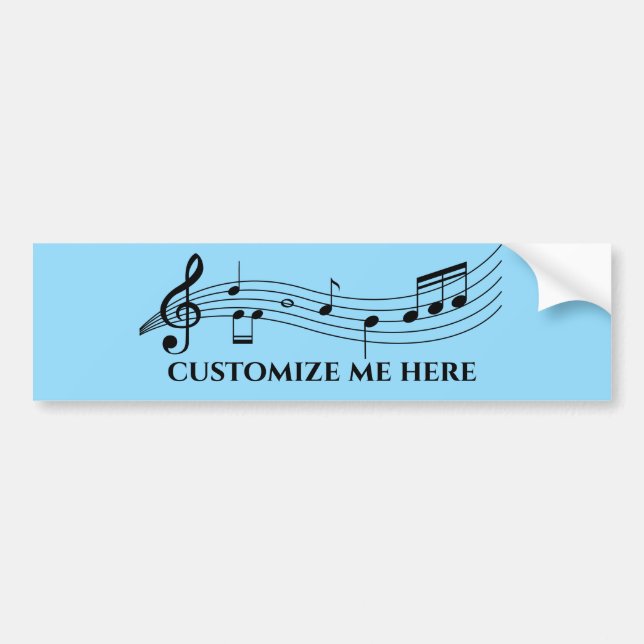 Autocollant De Voiture Notes musicales Bande ou chorale Enseignant Musiqu (Devant)