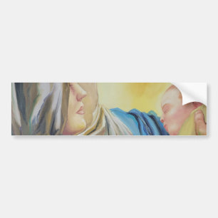 Autocollant De Voiture Notre Dame du Silence tenant le bébé Jésus