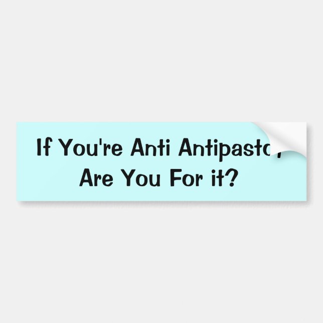 Autocollant De Voiture Nourriture Pour Thèse_Anti Antipasto (Devant)